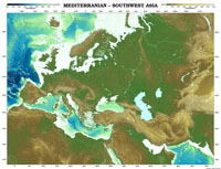 Mediterranean SW Asia Region Map